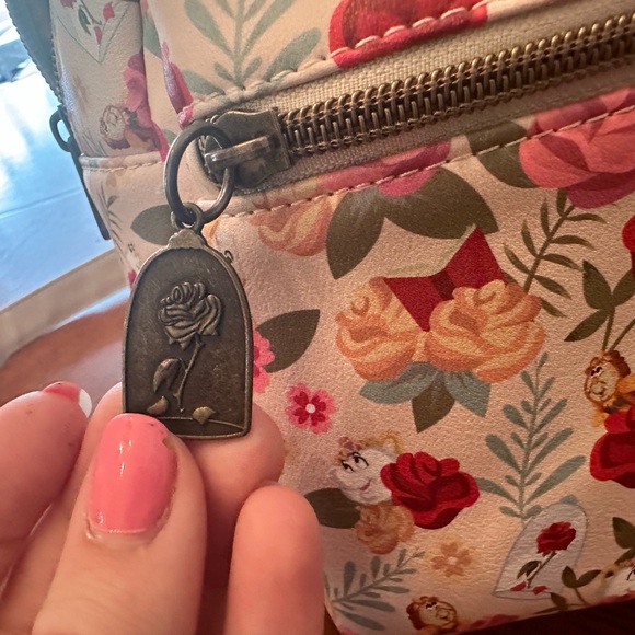 Loungefly Disney floral Belle beauty and the beast mini backpack - Picture 9 of 12